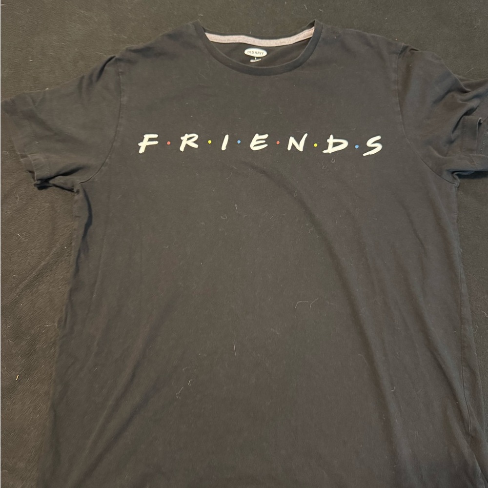 Old Navy Black Short Sleeve Tee with FRIENDS Logo